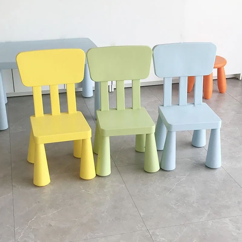 Children\'s School Study Desks Chairs Plastic Chairs Backrest Kindergarten Living Room Chairs Chaise Salle a Manger Dining Chairs