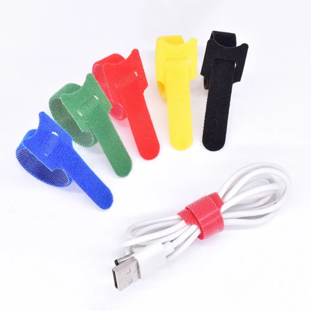 50Pcs Portable 150mmx12mm Cable Ties T-shaped Back To Back Data Cable Tie Multicolor Self Adhesive Cable Management Ties Home