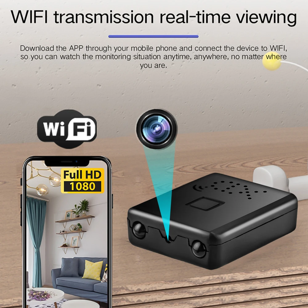 HD 1080P Mini Camera Night Vision WiFi Camera Motion Detection Home Security Protection Surveillance Camcorder Video Recorder