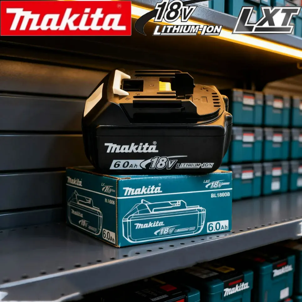 Batterie rechargeable au lithium-ion originale Makita 18V 6000mAh, batteries de remplacement 18V BL1860 BL1830 BL1850 BL1860B