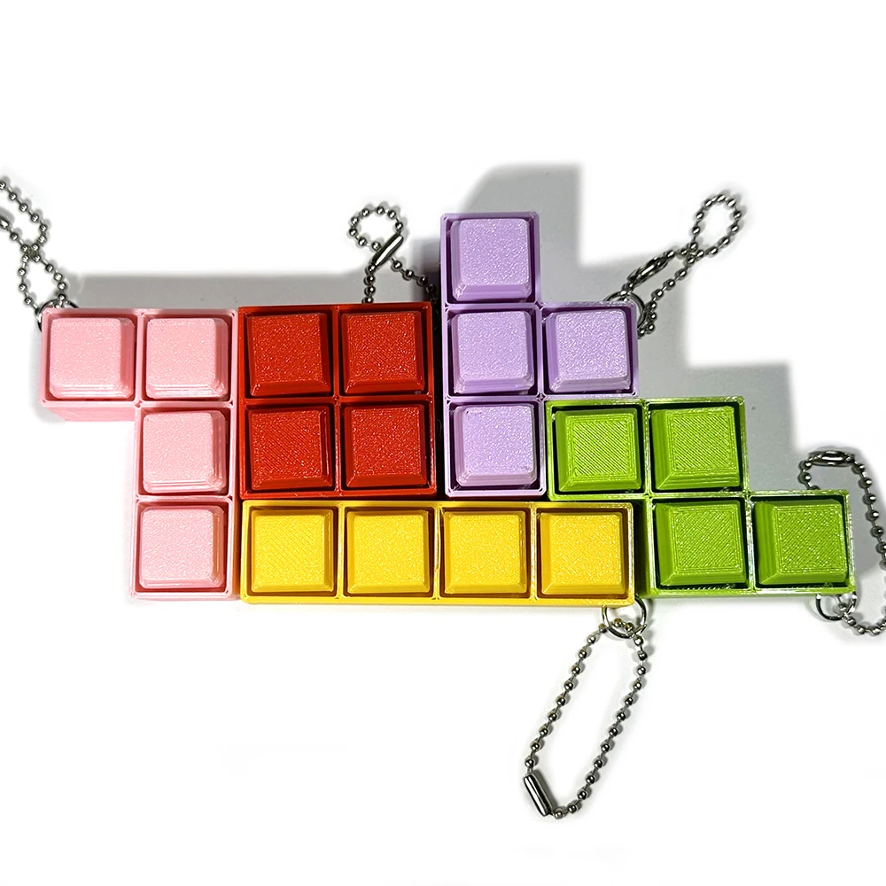 Calming Keychain Keys Finger Button Anti-stress Toys Mechanical Keyboard Keycaps Colorful  Decompression Gifts