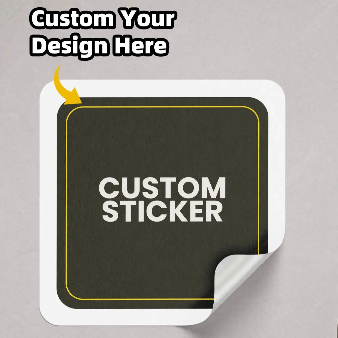 

Квадратные наклейки на заказ, водонепроницаемые, персонализированные для упаковки подарков, доступны в различных размерах - 1/60/120/240 шт.