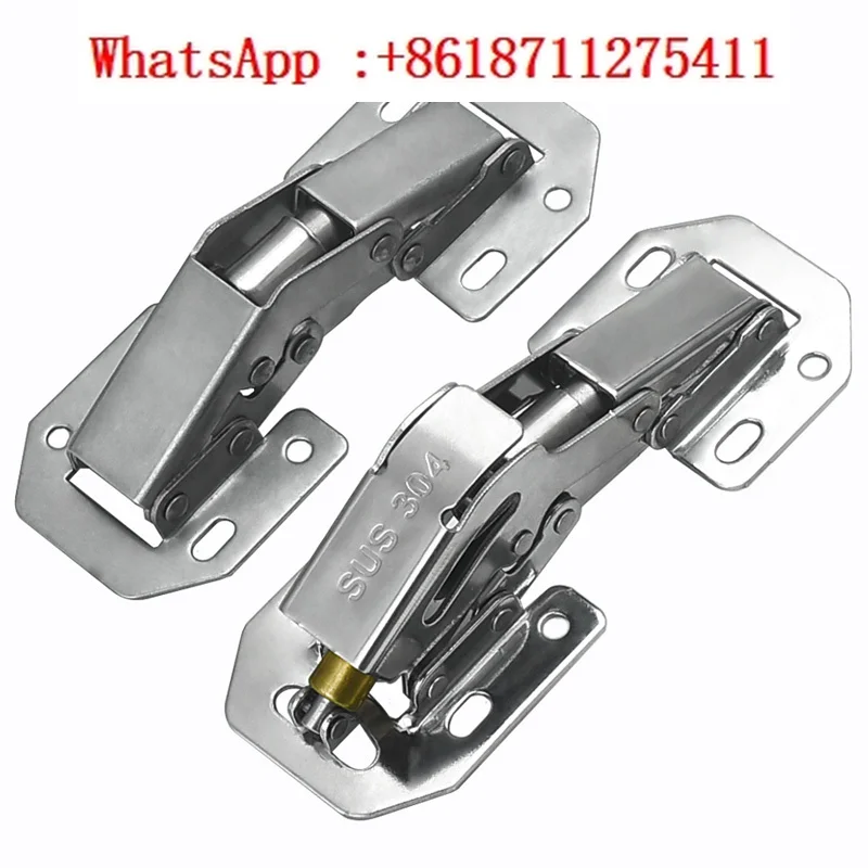 

304 stainless steel non-punching hinge cabinet non-slotting damping hydraulic buffer cabinet door wardrobe aircraft hinge