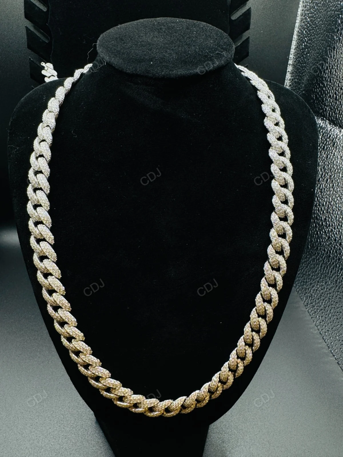 18 10mm Inch Sterling Silver Rose/Yellow/White Gold Plated High Quality VVS Moissanite GRA Certified Cuban Link Chain Hip Hop.