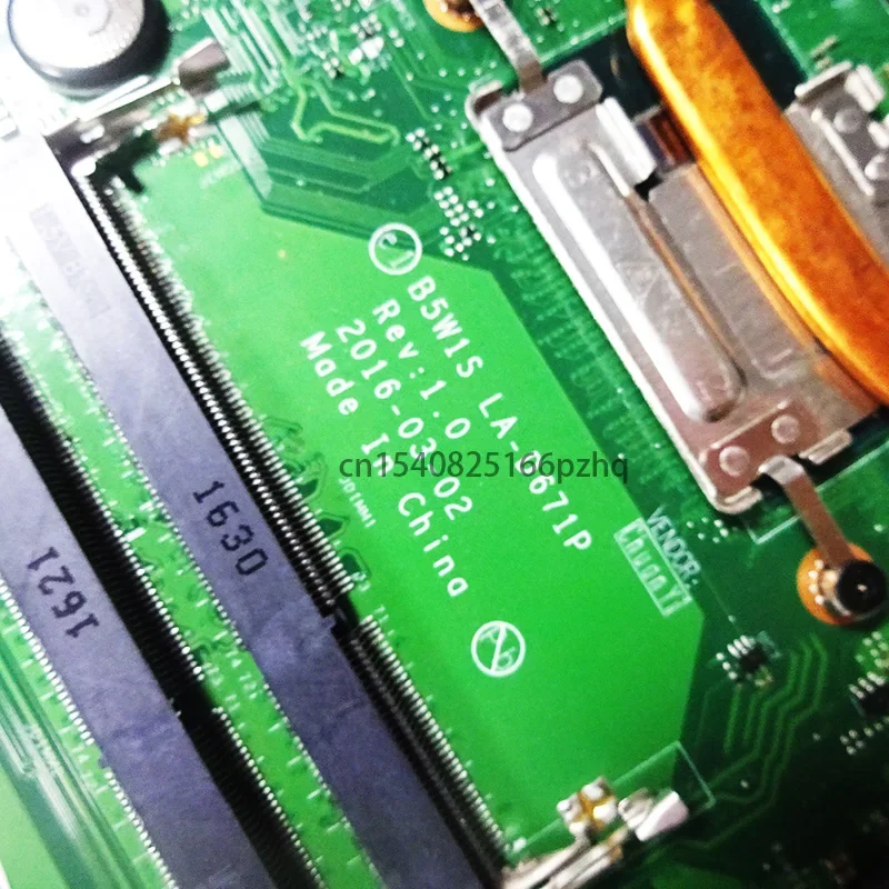 Used For ACER Aspire ES1-572 Laptop Motherboard SR2EU I3-6100U CPU NBGD011001 LA-D671P