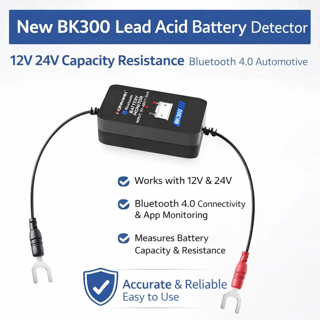 New BK300 Lead Acid Battery Detector 12V 24V Capacity Resistance Bluetooth 4.0 Car Automotive Diagnostic Tool