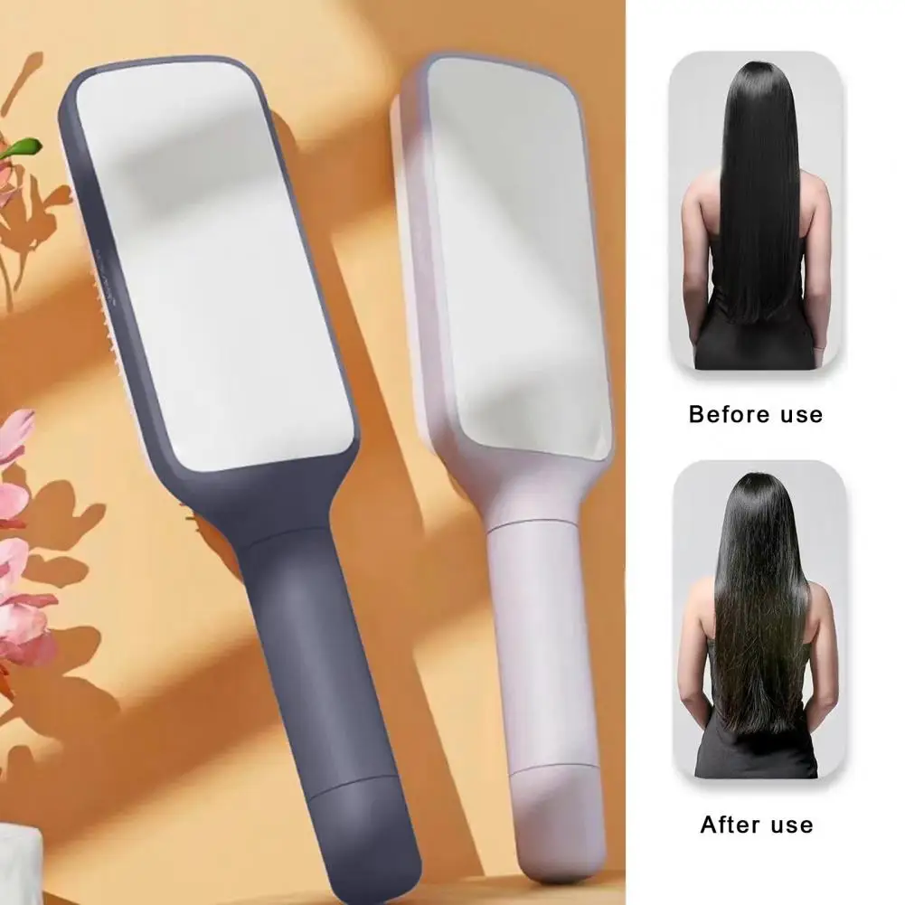 25 ซม.ขนาดใหญ่หวีนวด One-Key Self ทําความสะอาดแปรงผม Anti-Static Scalp นวดผมหวี Hairdressing Retractable หวีบ้าน