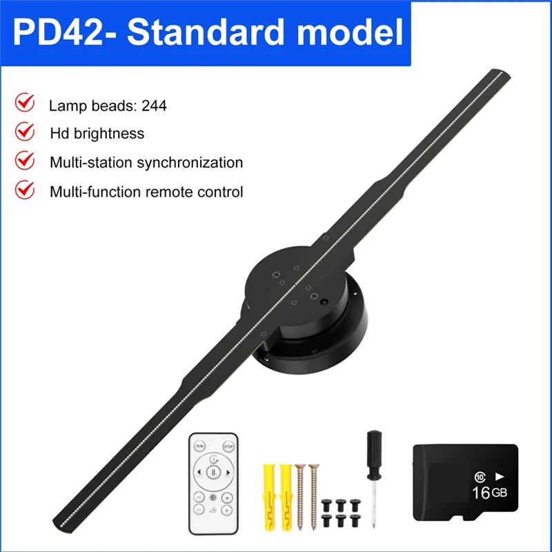 ABLL-3D HD голографический проектор 244LED голографический плеер вентилятор для изображения видеомагазин бар вечерние рекламный дисплей