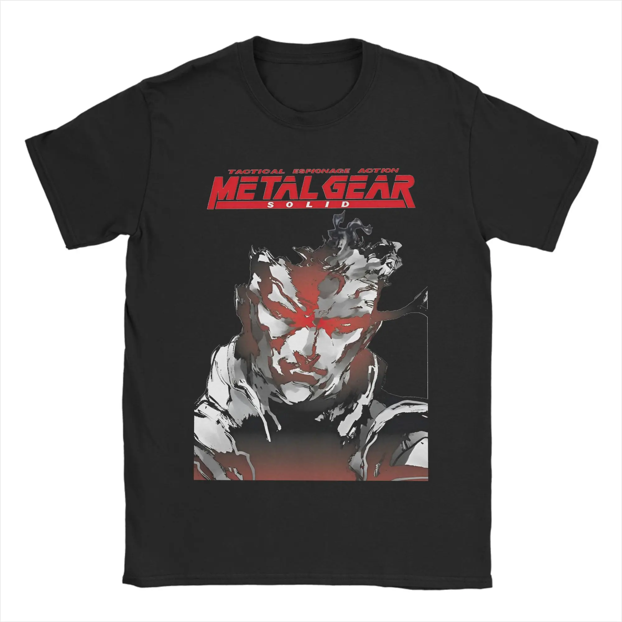 

Metal Gear Solid Game Men's T Shirts Vintage Tee Shirt Short Sleeve Round Collar T-Shirts 100% Cotton Gift Idea Tops