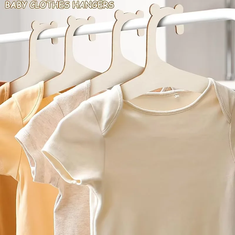 5/10/20/50 個ベビー服ラックかわいいクマ木製子供服 - Baby Nursery Uniform のレビューと価格