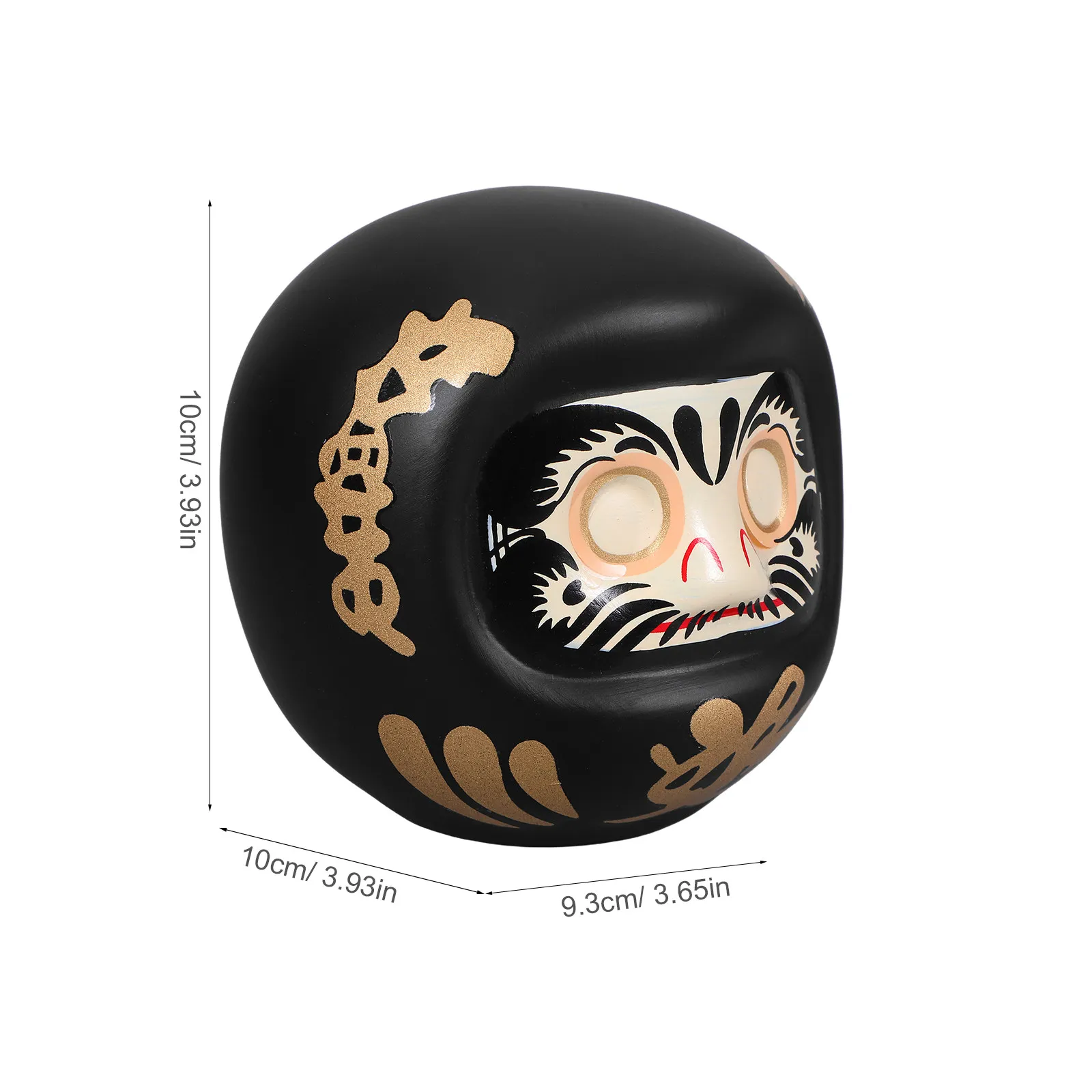 Japanese Daruma Mini Ceramic Piggy Bank Coin Saving Jar for Desk Shelf Car Dashboard Home Office Decor Lucky Wealth Accumulation