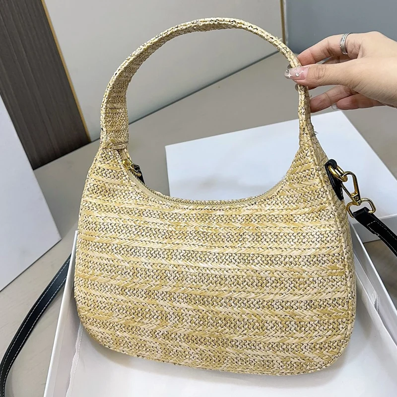 

Luxury Brand Woven Bags Sweet simple All-match Versatile Underarm Bag 2024 New French Style Classic Embroidery Fashion Handbag