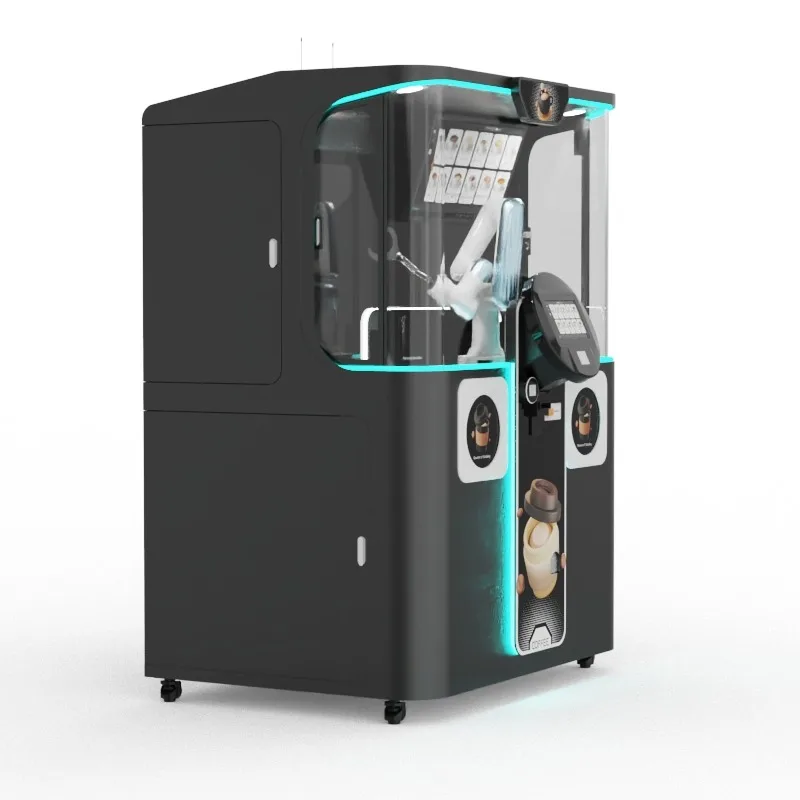 Latte Art Printer Included Robot Arm Coffee Vending Machine