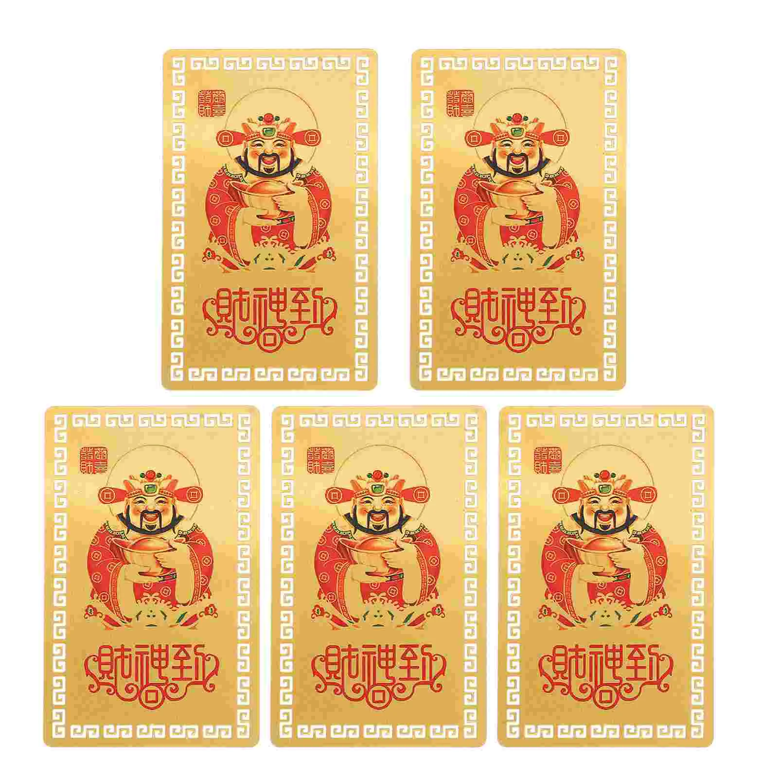 5pcs 2025 Feng Shui Amulet Card Chinese New Year Card Good Fortune Luck Card Snake Year Auspicious Success Protection Card for H