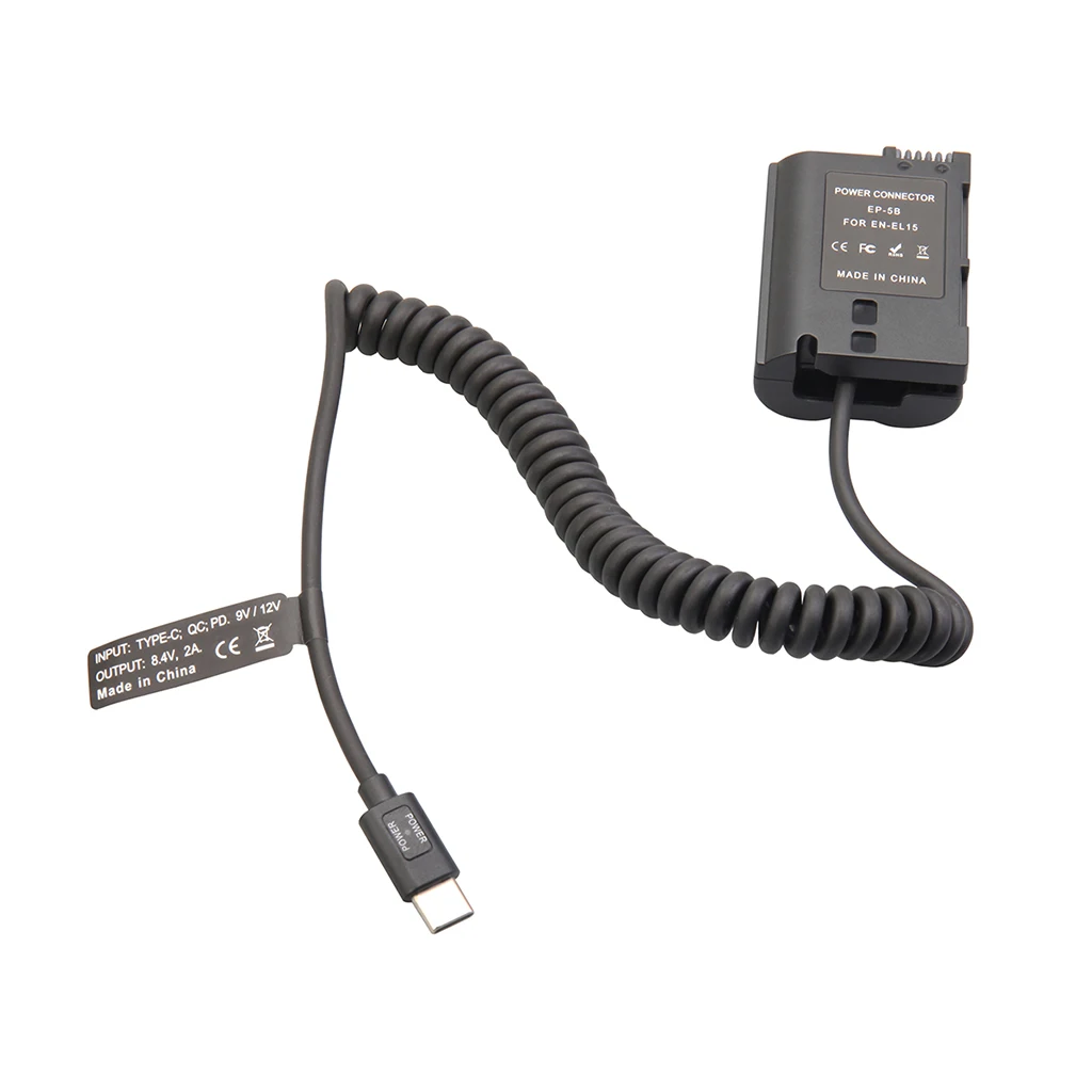 Typ-C PD Dummy-Akku-Kit für Fujifilm Canon Nikon Sony Panasonic, 9V Powerbank zu 7,4-8,4V für Akkuanzeige – Detail 21