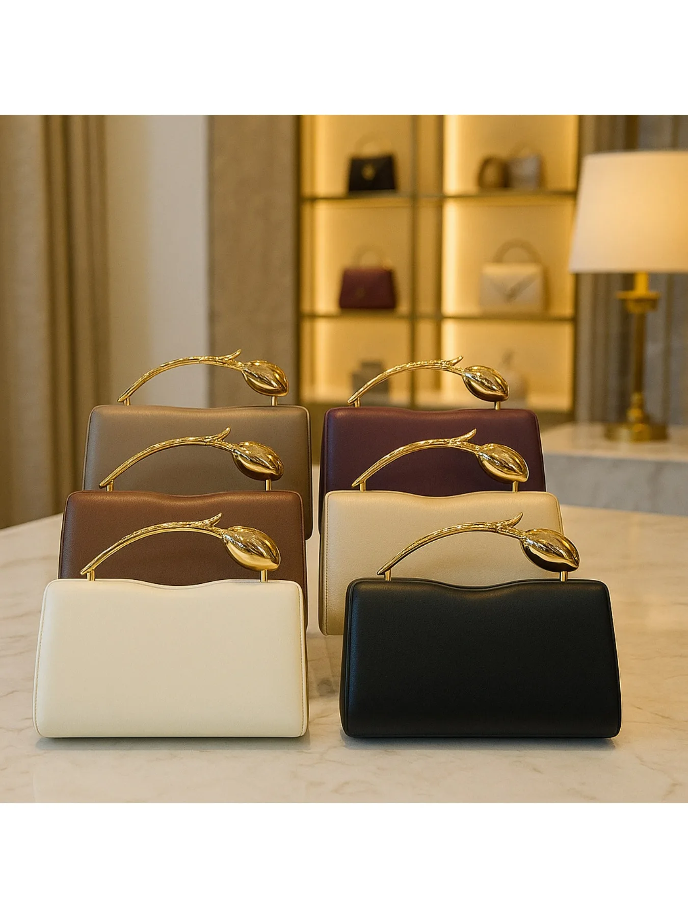 

Модная металлическая сумочка в форме розы, подарок на День святого Валентина, маленькая сумочка для женщин на ужин.