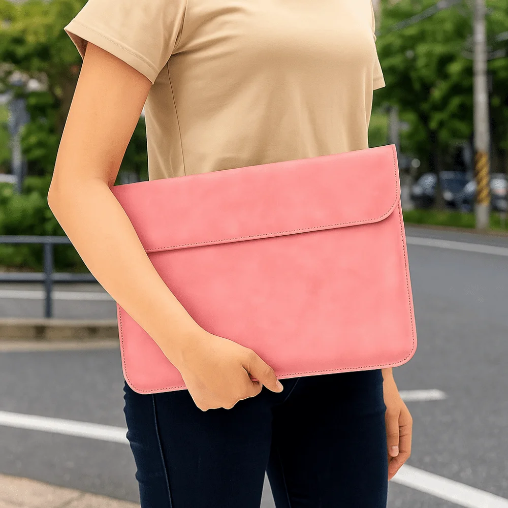 

Scratch Resistant Laptop Sleeve PU Leather Waterproof Tablet Carring Case Wear Resistant Computer Protective Cover Office Use