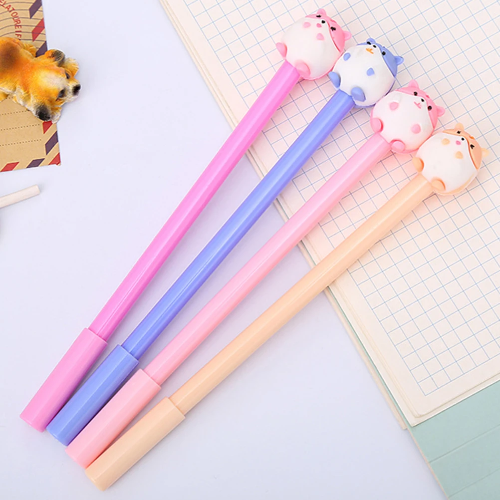 

12 pcs Gel Pens Creative Neutral Pens Hamster Pen Cover Replaceable Core Smooth Writing School Office Supplies