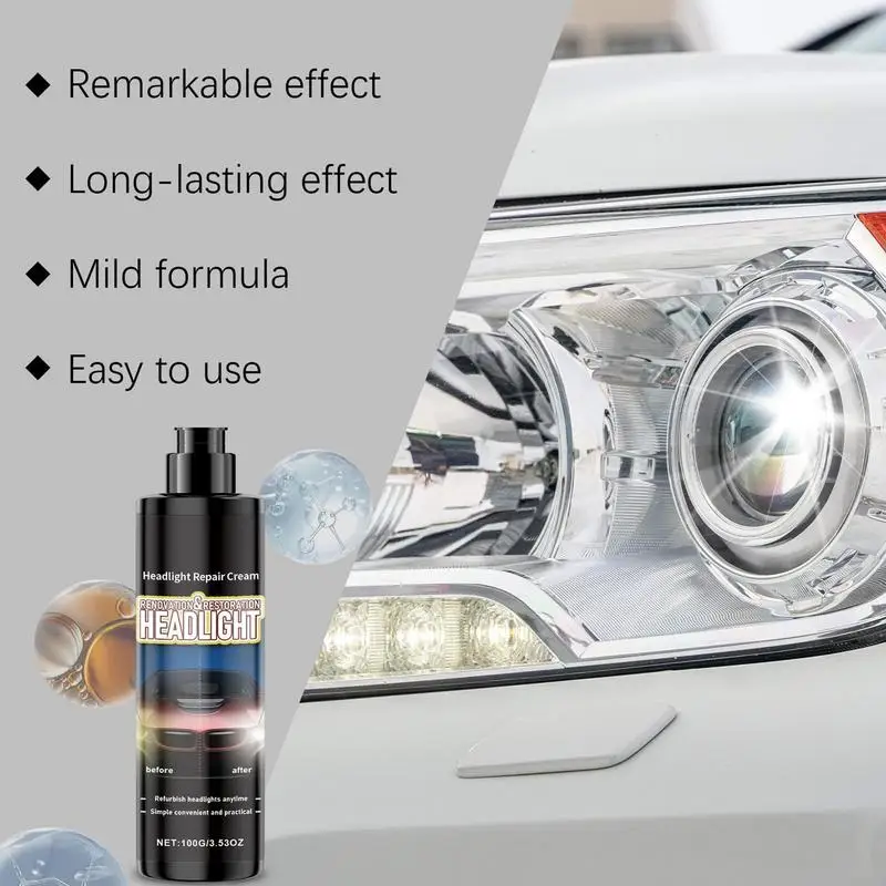 Headlight Repair Kit Headlight Renewal Polish Headlight Repair Cleaner Headlight Lens Polish Repair Headlight Renovation Tool