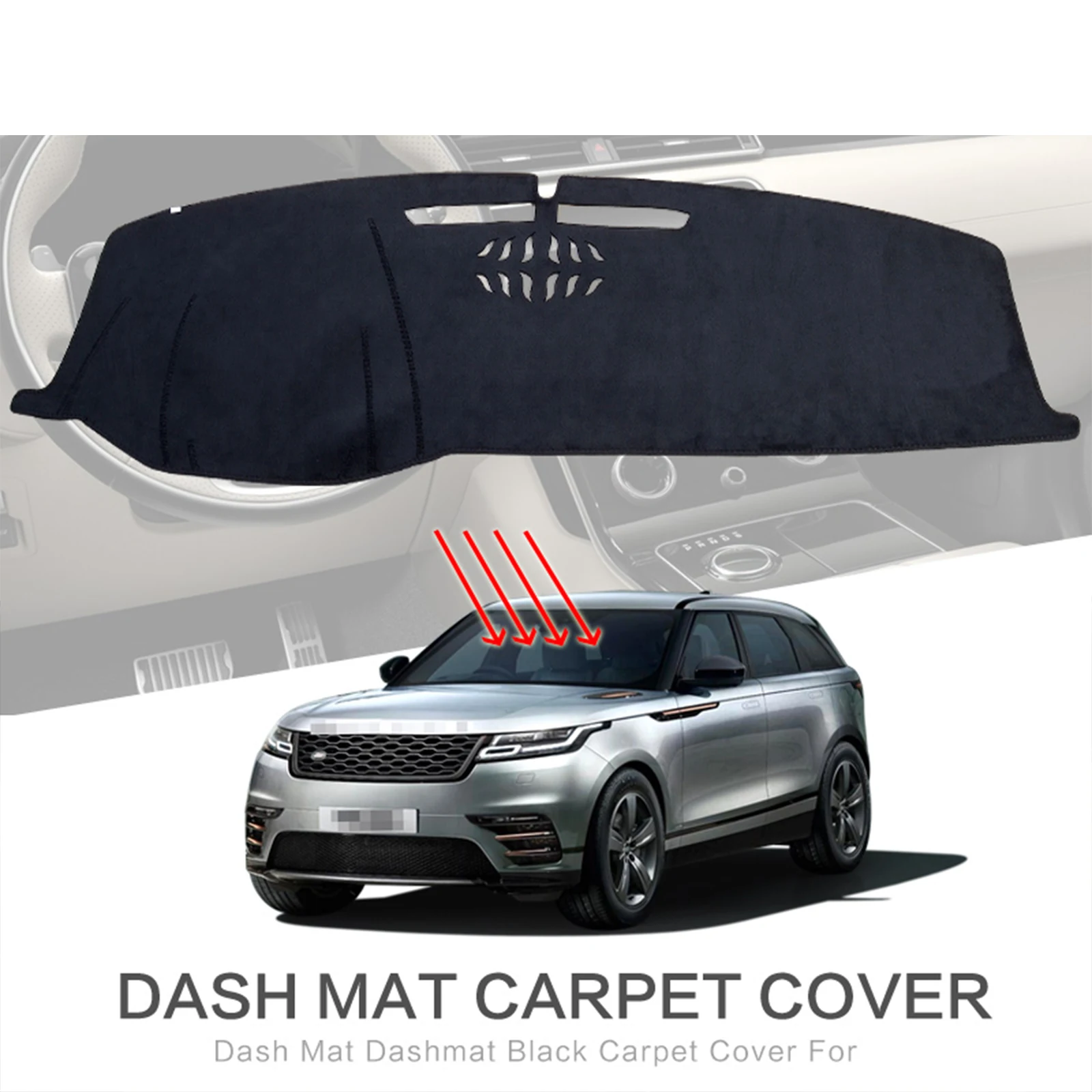 

for Land Range Rover Velar 2017 2018 2019 2020 2021 2022 Car Dashboard Mat Sunshade Protective Carpet Dash Mat Dashmat