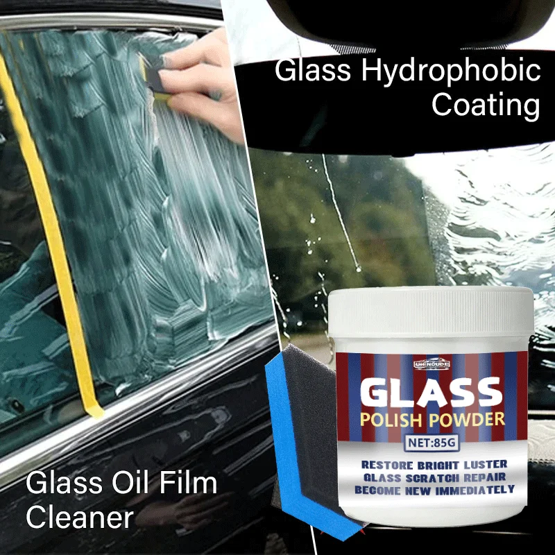 85g High-Quality Glass Polishing Powder Detailing Solution for Enhanced Clarity And Gloss Reduction Driving Safety