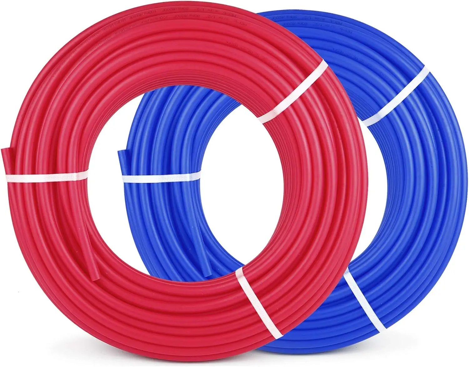 Oxygen-Barrier PEX Tubing 300Ft Red + 300Ft Blue 1/2 Inch Radiant Floor PEX Pipe Radiant Heat Floor Heating Plumbing Cold