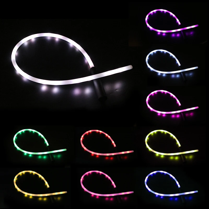 10 Colors In One type-c Rechargeable RGB Led Dance Whip Light Show EDM Music Festival Party Flow Whip for Adult Women and Men