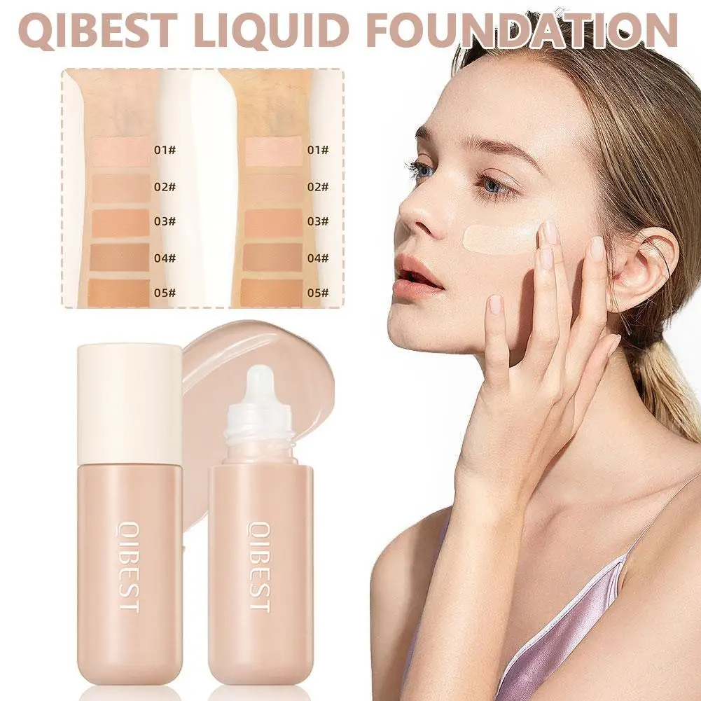 New Liquid Foundation Waterproof Makeup Face Primer Base Lightweight Poreless Coverage Cream High Concealer Brighten Contou O1P0