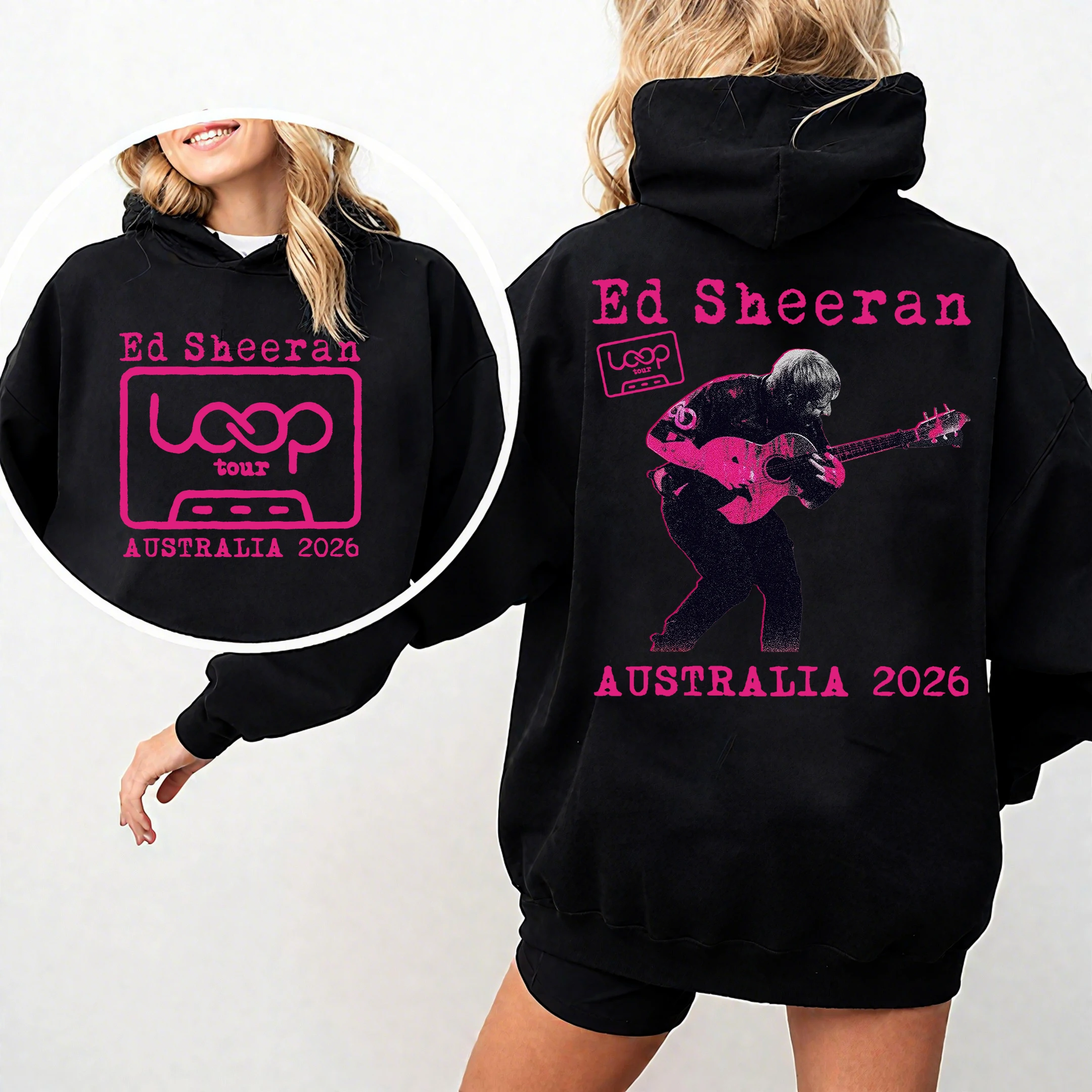 Ed Sheeran Loop Tour Hoodie Men Women Ed Sheeran Australian Tour Merch Pullover Tops Hoodie