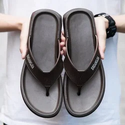 Flat Shoes Rubber Slippers for Men Pvc Designer Luxury Sandals Man Cheap Korean Style Clappers 2024 Y2k Low Price Elegant Adult