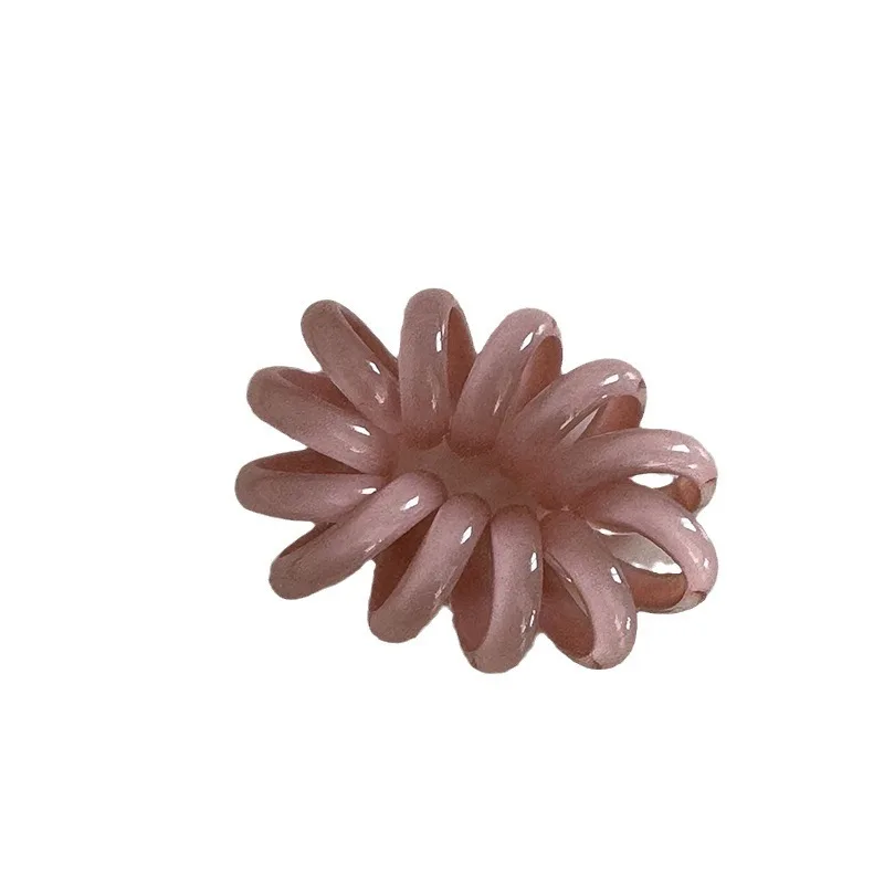 1pc Elegant Spiral Hair Scrunchies - High Elasticity, Stylish Phone Cord Headbands, Perfect for Spring & Summer Hair Tie