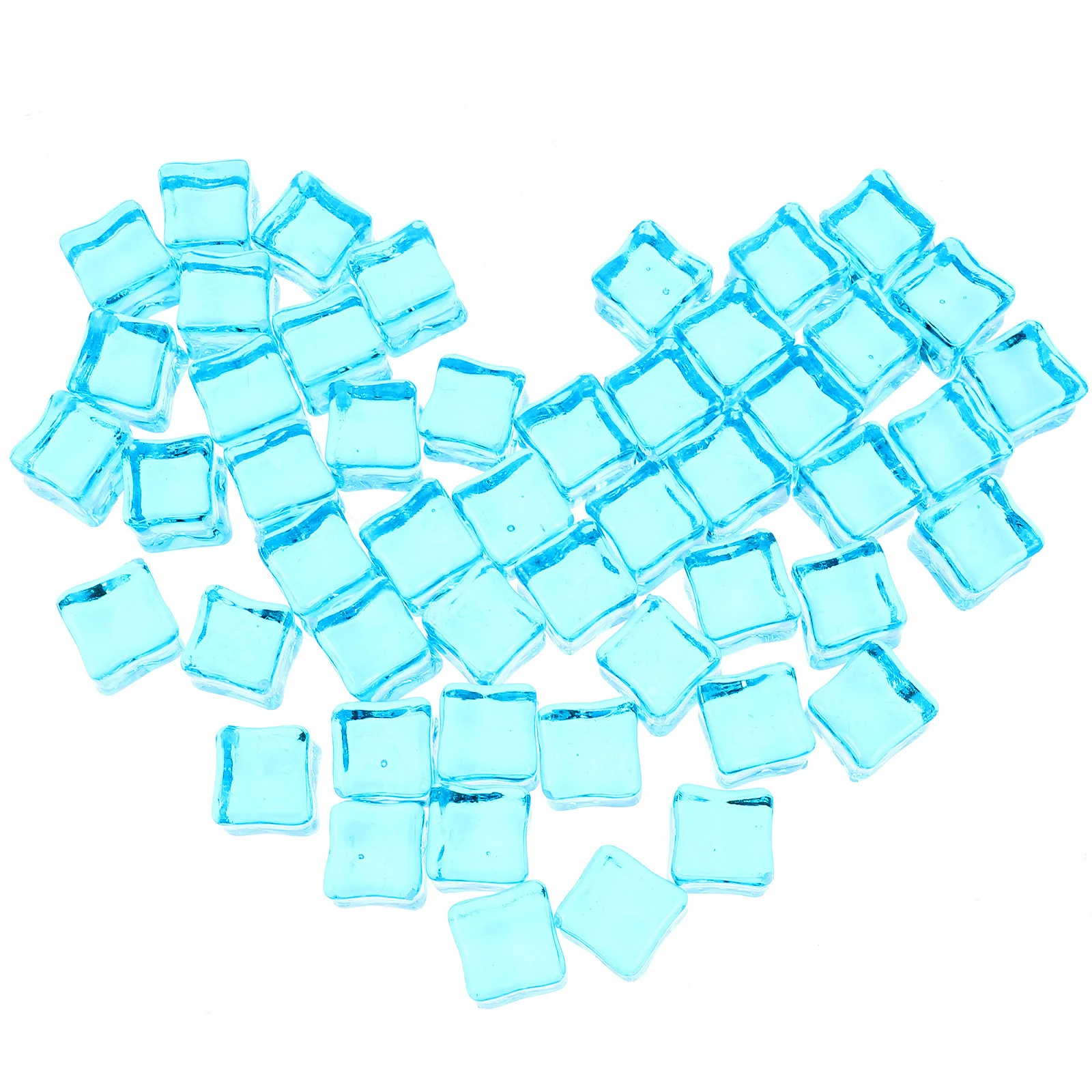 

50pcs Simulation Transparent Realistic Plastic Fake Cubes For Photography Props Decorative Ice Cube Reusable Washable Crushed