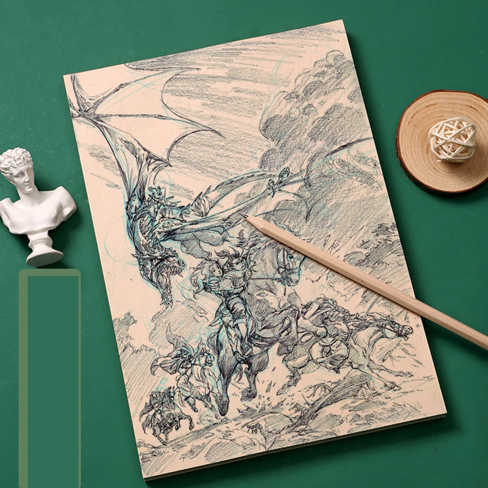 

Eye Protection Blank Paper Draft Book Writing Notebook Calculation Yellow Durable Gift For Adults Children Art