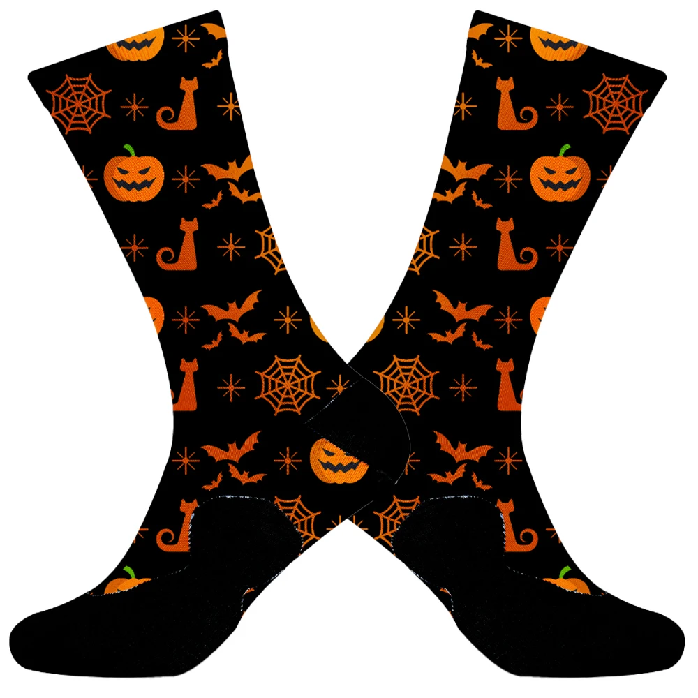 Neue Anti-Rutsch-Silikon nahtlose Aero Socken neue Sommer atmungsaktive Rad socken Männer Frauen Rennrad Socken Halloween Socken