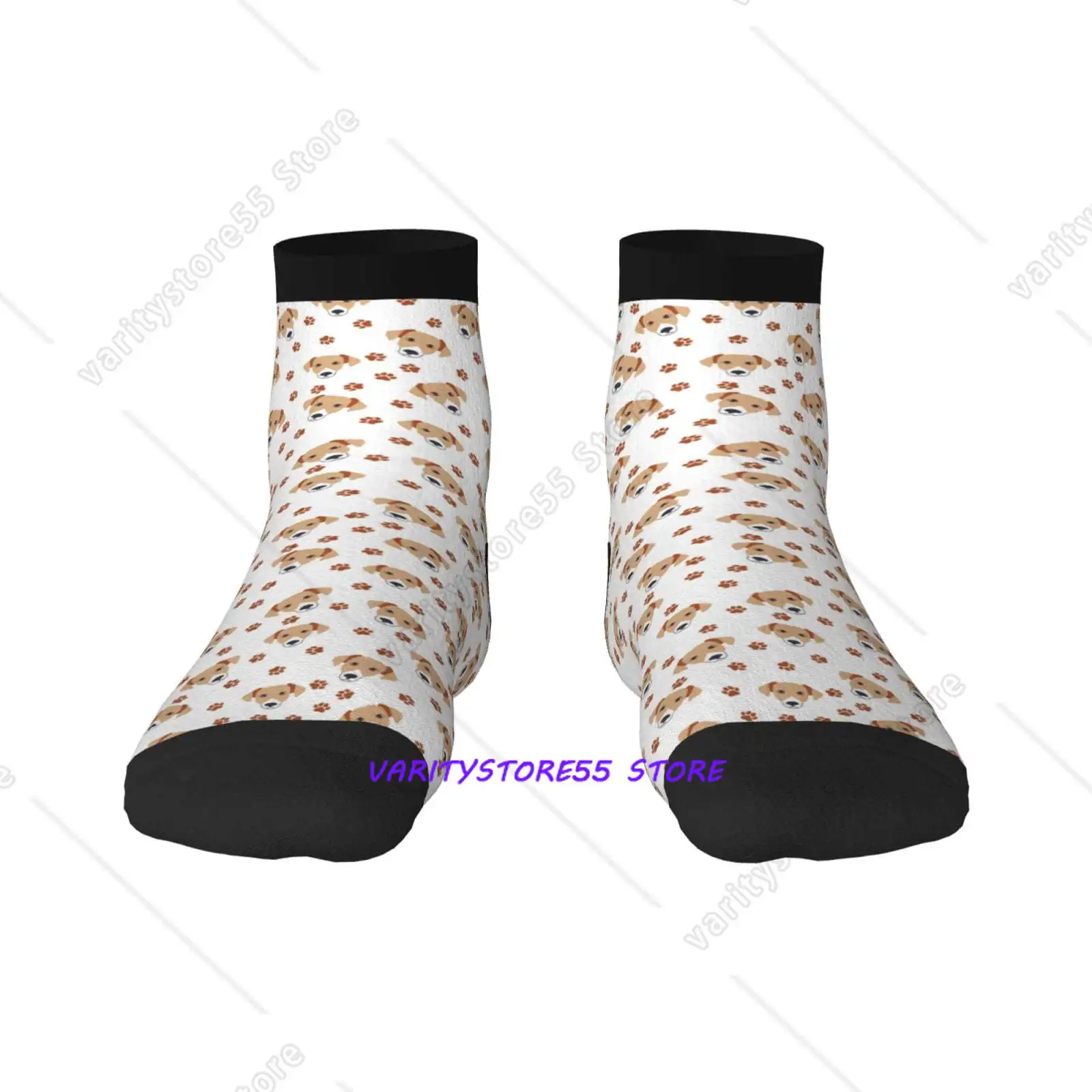 

Labrador Retriever Dog Pattern Crew SocksToe Seamed Ankle Cushioned Breathable Athletic Crew Sports Socks