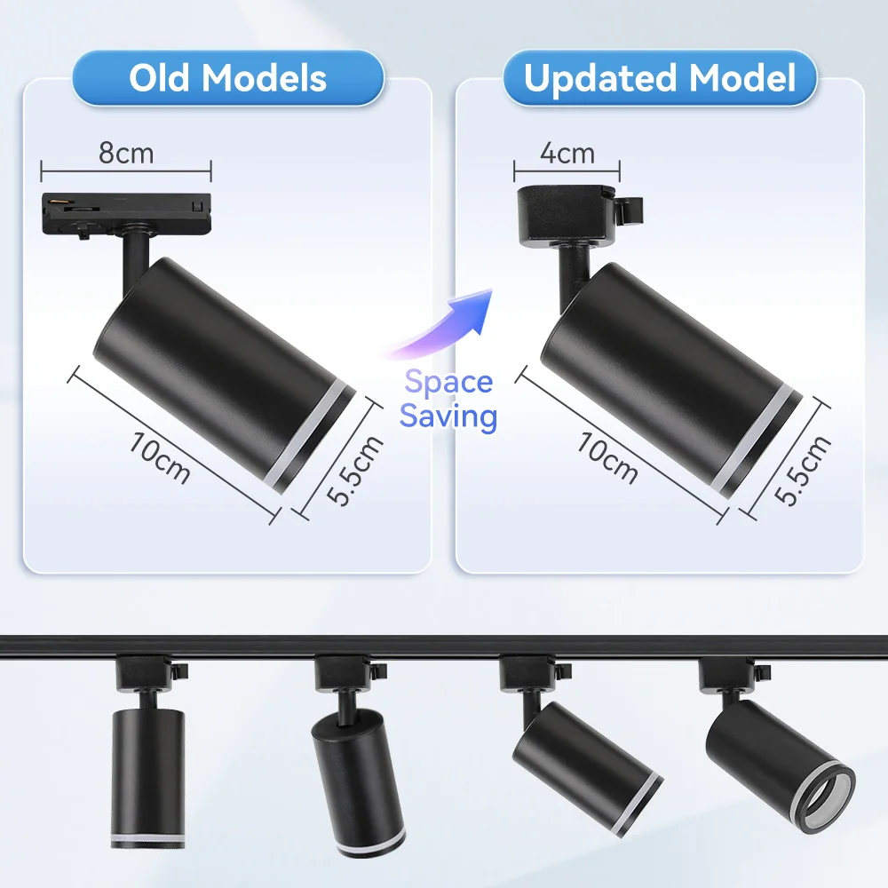 GU10 Spot Led Track Lighting Indoor Ceiling Light Fixture for Living Room Store Decor Kitchen Bedroom Lamp Led Track Rail Lights