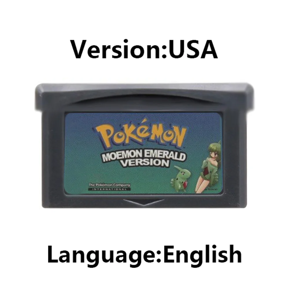 GBA Pokemon Series Game Cartridge Silver Rival Rom Hack 32 Bit Video Game Console Collection Card image 3