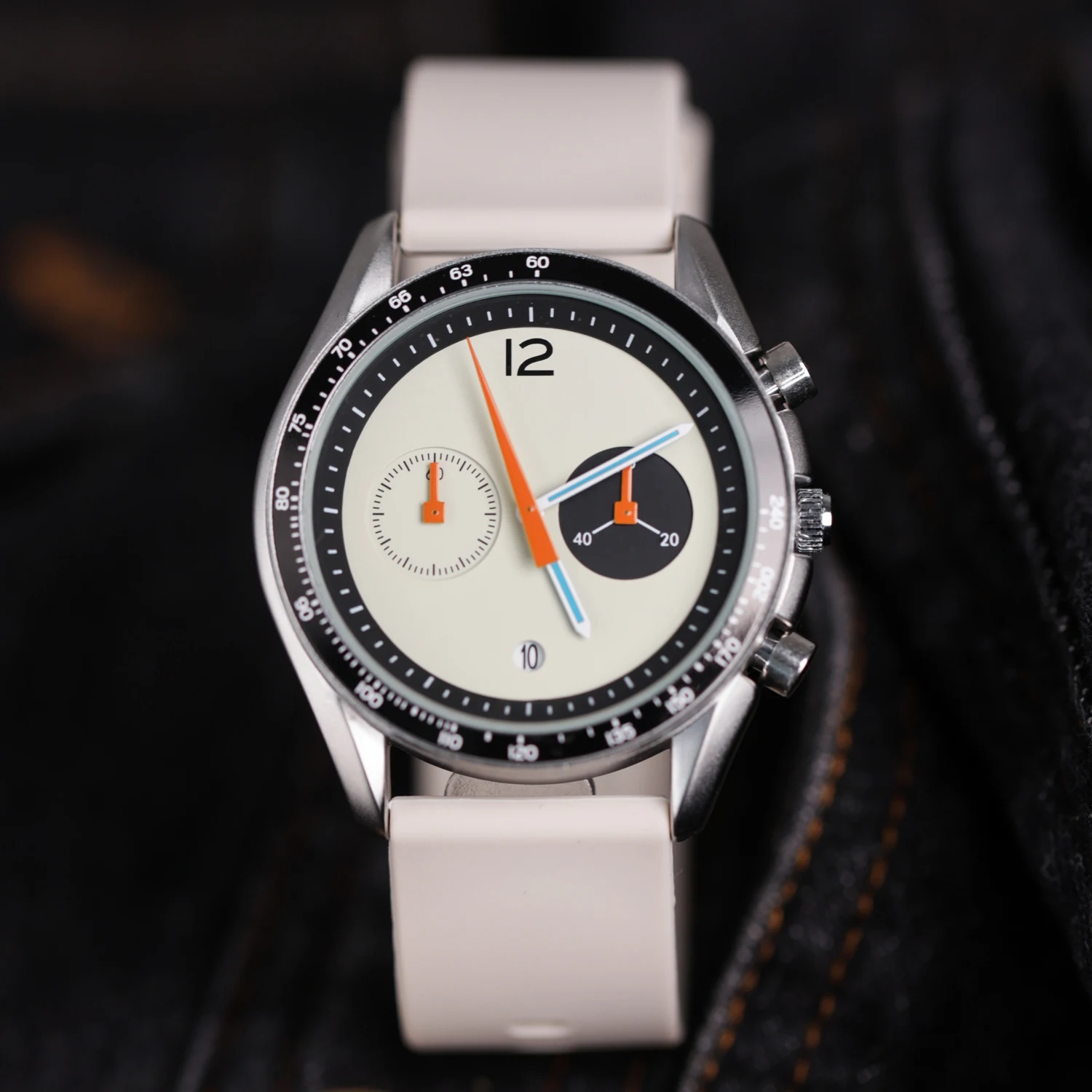 CILOA2025 ساعة رجالية جديدة مستديرة كبيرة الحجم الراقية هدية عالية الجودة موضة عادية مقاوم للماء ساعة كوارتز متعددة الوظائف #3