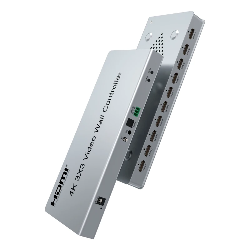 

Контроллер видеостены 4K HDMI Выход HDMI 3x3 и 1 вход для 9 ТВ-дисплеев сращивания