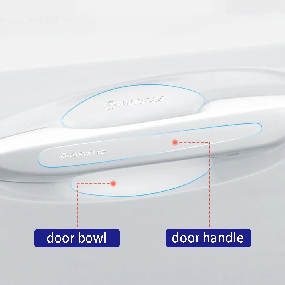 8pcs Car Door Bowl Anti-scratch Sticker Clear Door Bowl Handle Protection Decal  For MAXUS LDV V80 FCV80 EV80 RV80 Car Styling