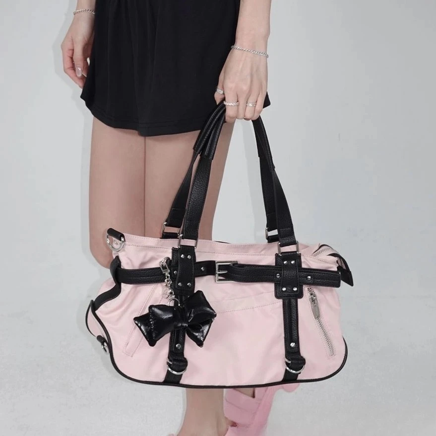 

Harajuku Leopard Print Y2k Shoulder Bags Women Hot Girls Nylon Cute Handbag Ladies Vintage Tote Underarm Bag Aesthetic