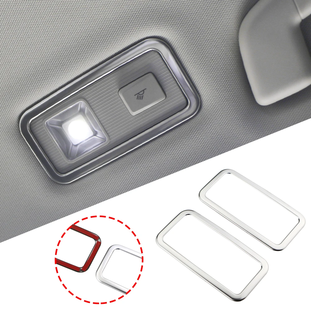 Para Volkswagen VW Tiguan Allspace 2017-2024 Taos 2021-2024 Jetta 2018-2024 Atlas 2017-2024 luz de lectura trasera cubierta de lámpara pegatina