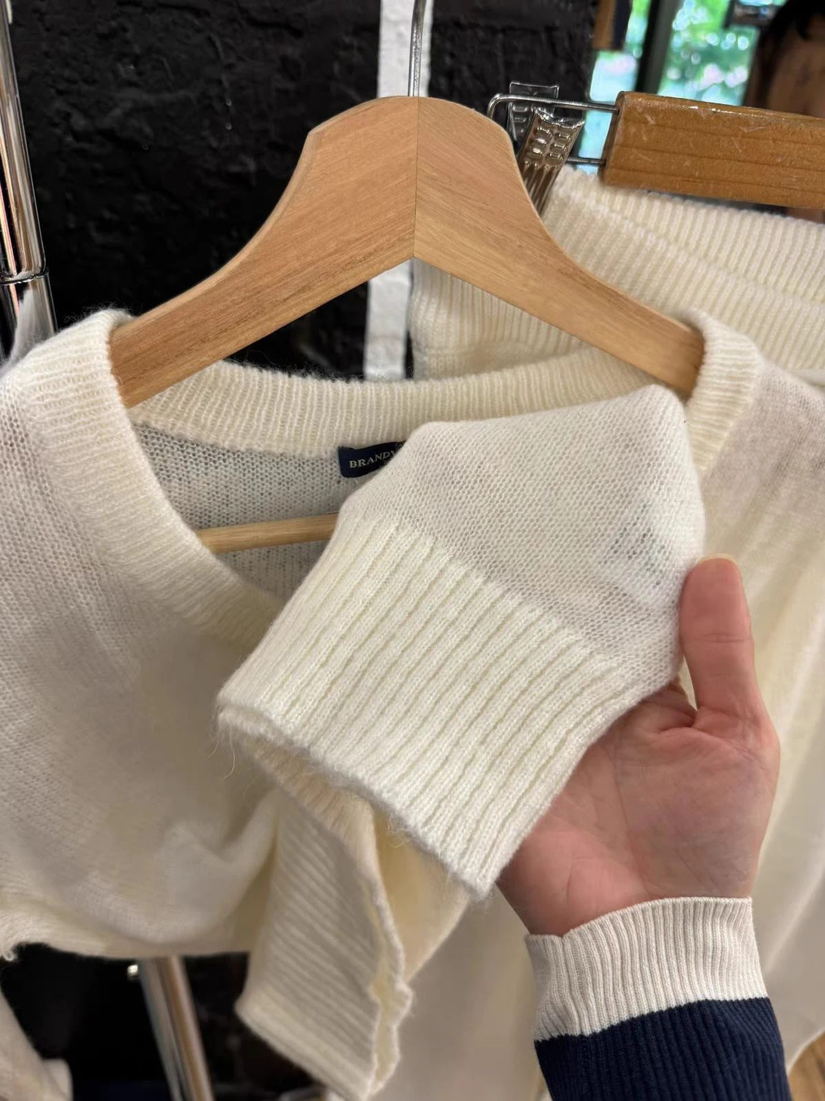 سترات نسائية محبوكة متينة للخريف بياقة على شكل حرف v وأكمام طويلة بلوفرات قطنية نسائية غير رسمية بسيطة ومريحة على طراز بريبي ملابس علوية جديدة #4