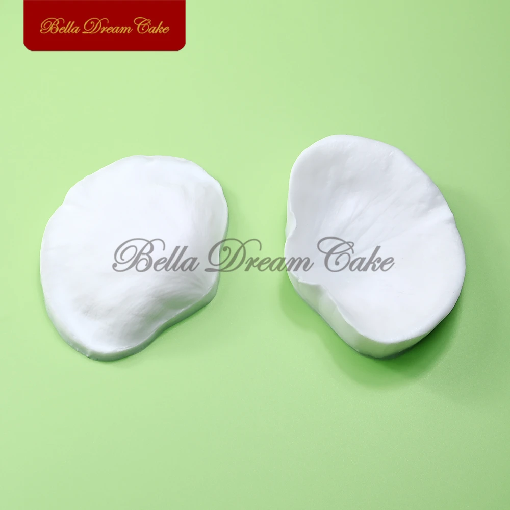 2pcs/set 3D Rose Petal Design Silicone Veiner Mold DIY Fondant Flower Clay Mould Wedding Cake Decorating Tools Kitchen Bakeware