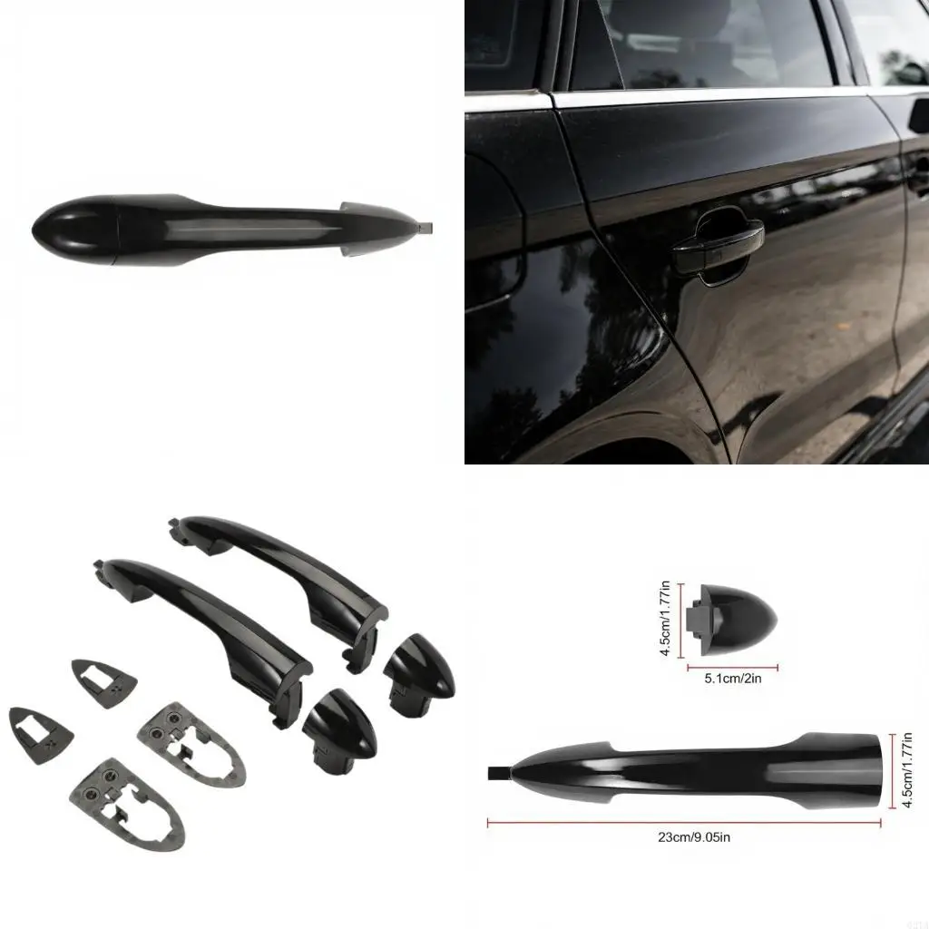 

Pair Easy Installation Rear Exterior Door Handle for 147 Replacement Outside Door Handle 156145296 156145295