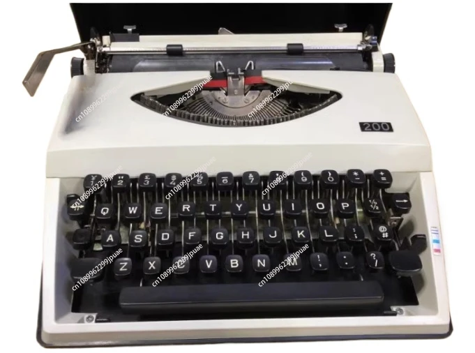 

Typewriter White English Mechanical 1980S Normal Use Retro Literary Gifts Medieval Old Things