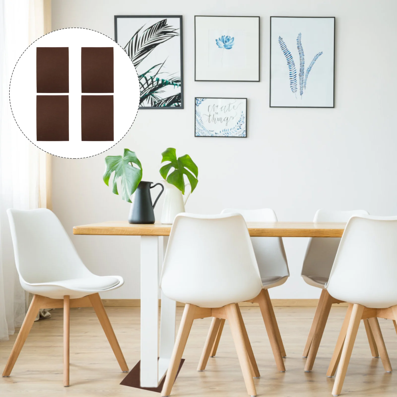

4Pcs Floor Protector Pads Furniture Mats for Table Chair Legs Non-Slip Wear-Resistant Surface Protection for Hardwood Linoleum