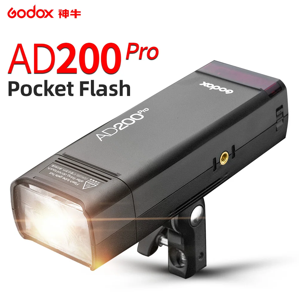 Godox AD200Pro TTL 1/8000 HSS with Built-in 2.4G Wireless X System Outdoor Flash Light with 2900mAh Lithimu Battery