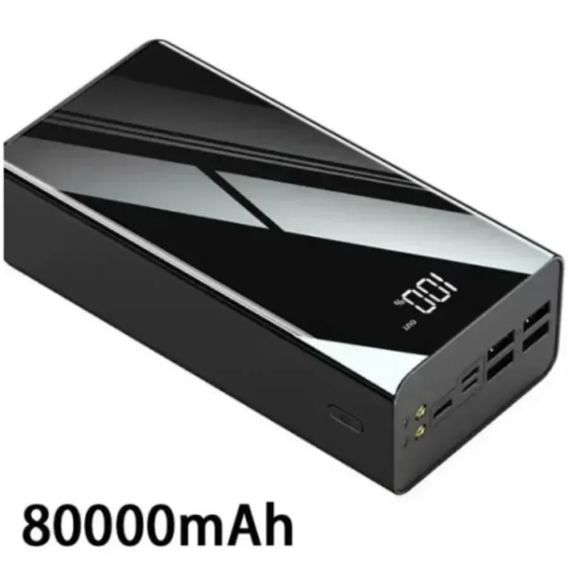 Banque d'alimentation à charge rapide portable, chargeur de batterie externe, 80000 mAh, 80000 mAh, 4 USB, Xiaomi Mi 9, iPhone