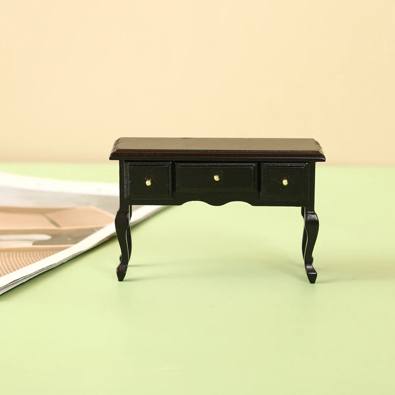 1:12 Dollhouse Miniature Dressing Table, Lifelike Desk Furniture Model and Decorative Toy